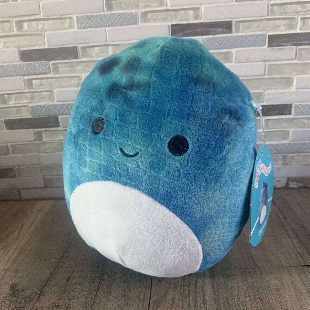 Squishmallow  8" Damien Dinosaur Textured Blue Prehistoric Plush